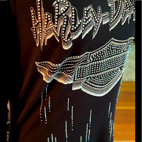 Harley-Davidson Tops - 🇺🇸GENUINE GORGEOUS NWT GALS HARLEY DAVIDSON Highly Embellished Winged LS-Large